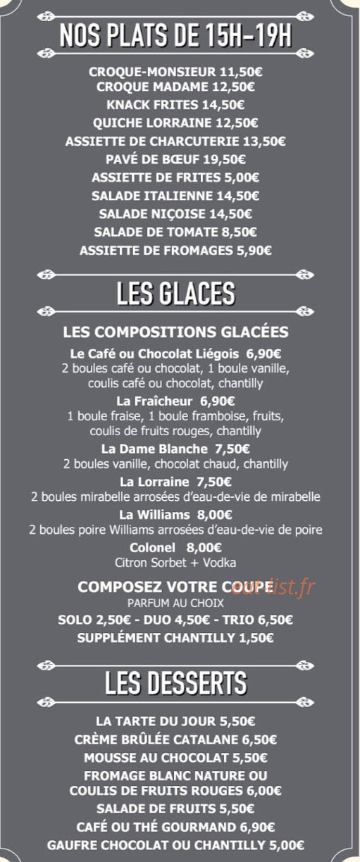 Café de la Paix — carte page 1