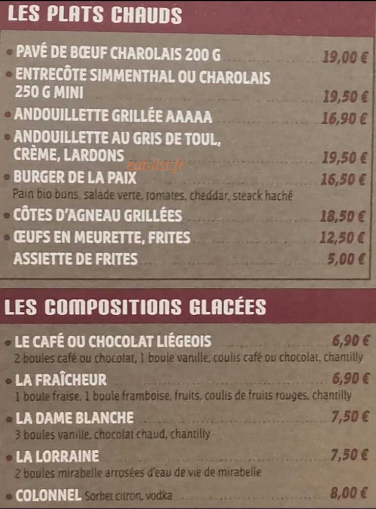 Café de la Paix — carte page 2