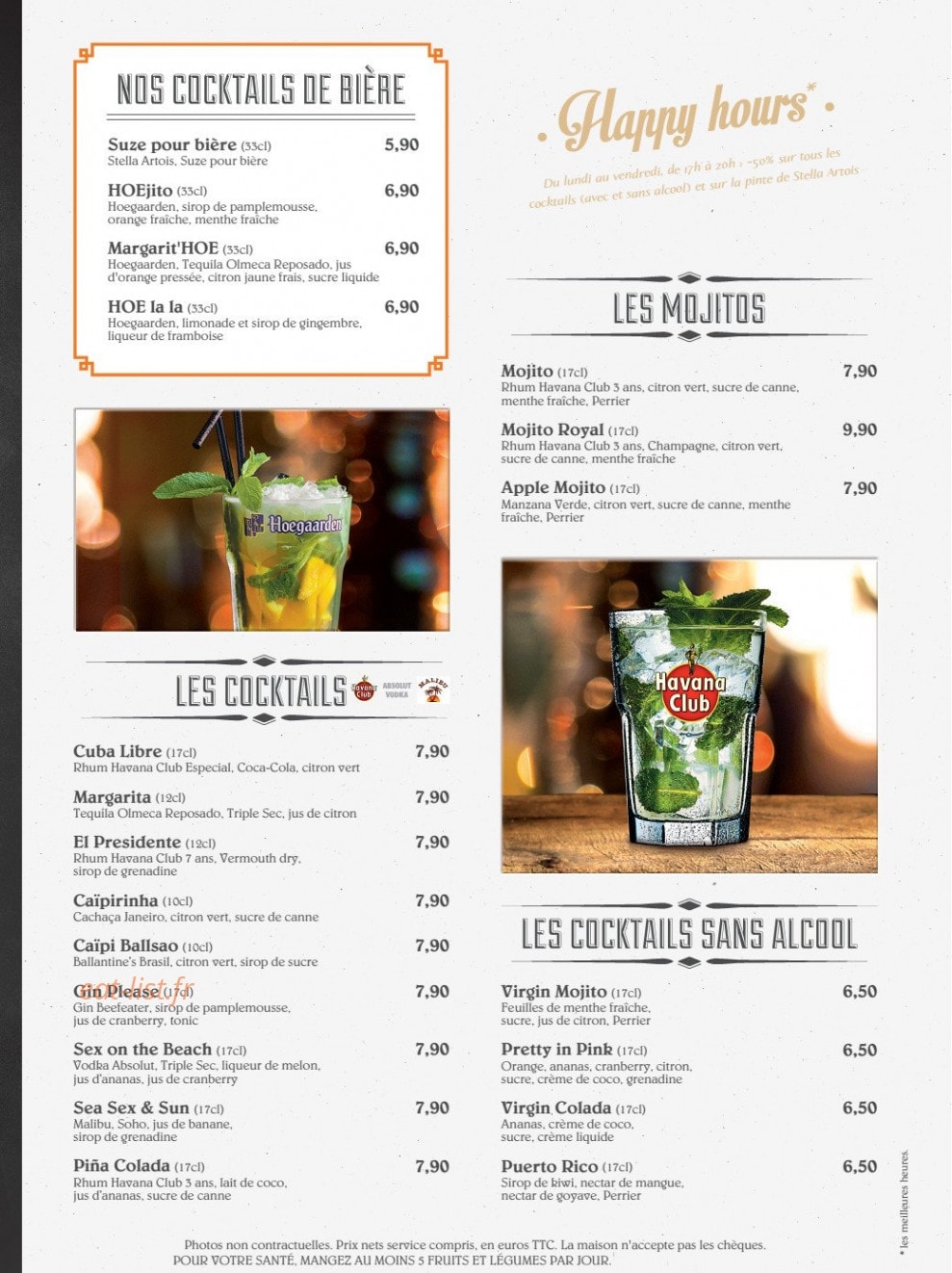 Café Leffe — carte page 5