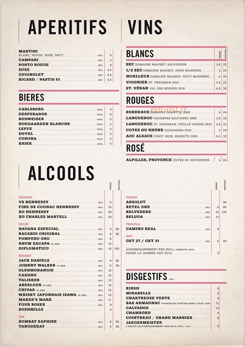 Chez Cerise — carte page 2
