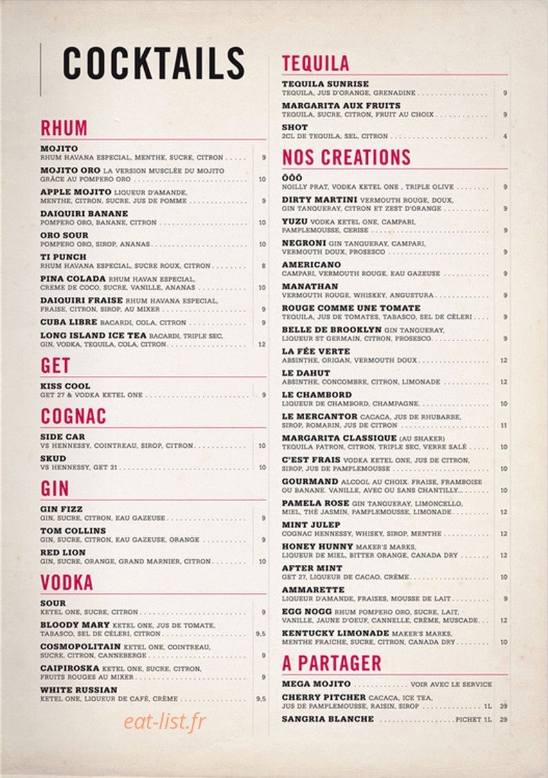 Chez Cerise — carte page 3