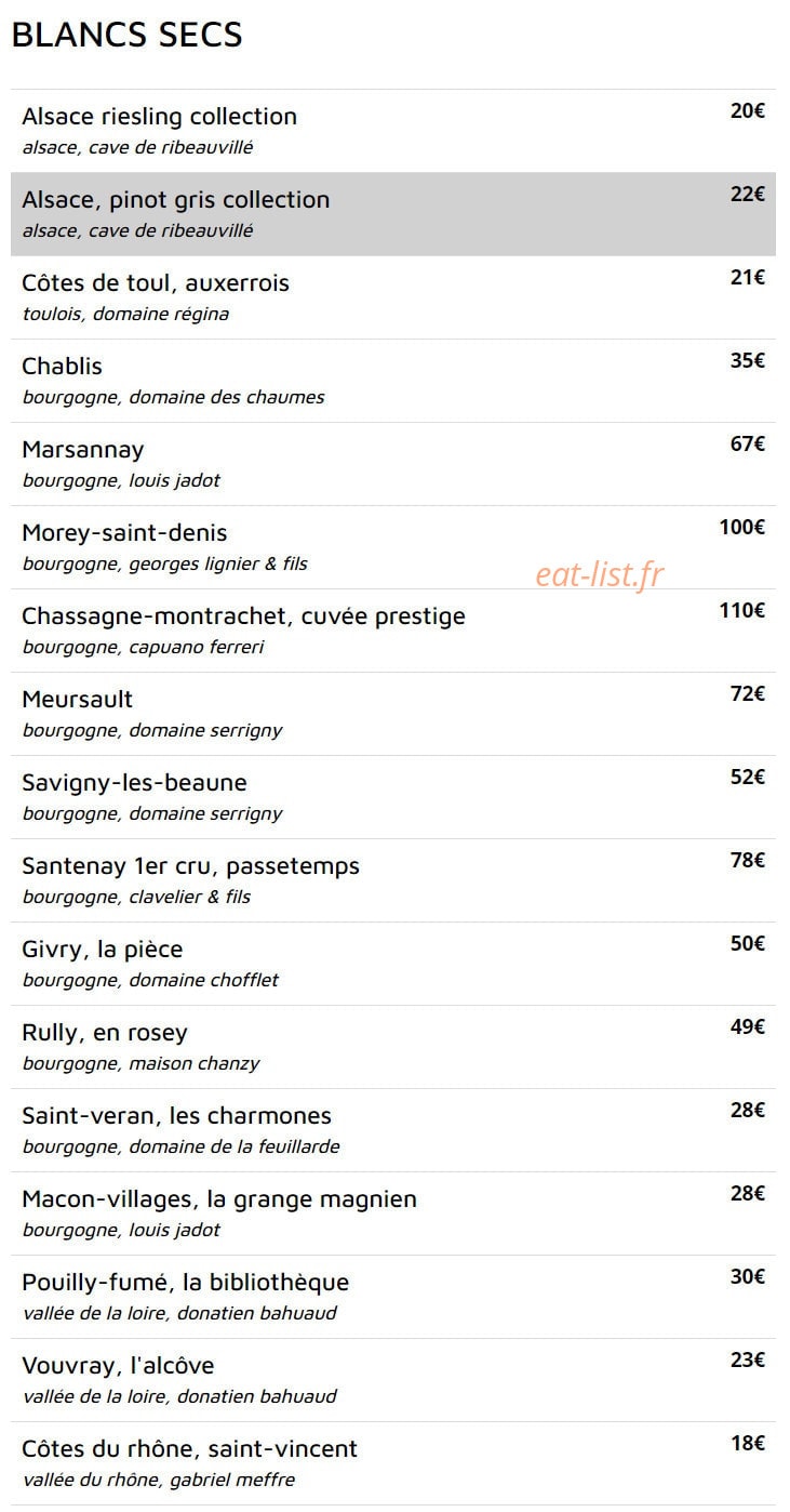 Chez Jane & Serge — carte page 8