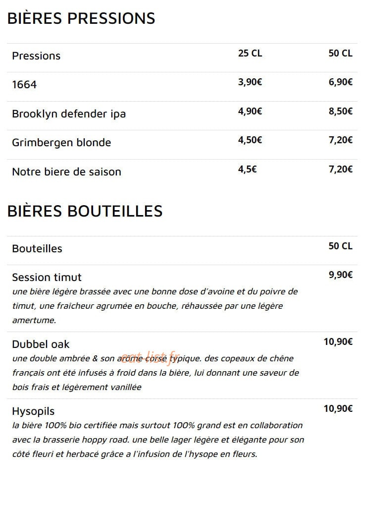Chez Jane & Serge — carte page 3