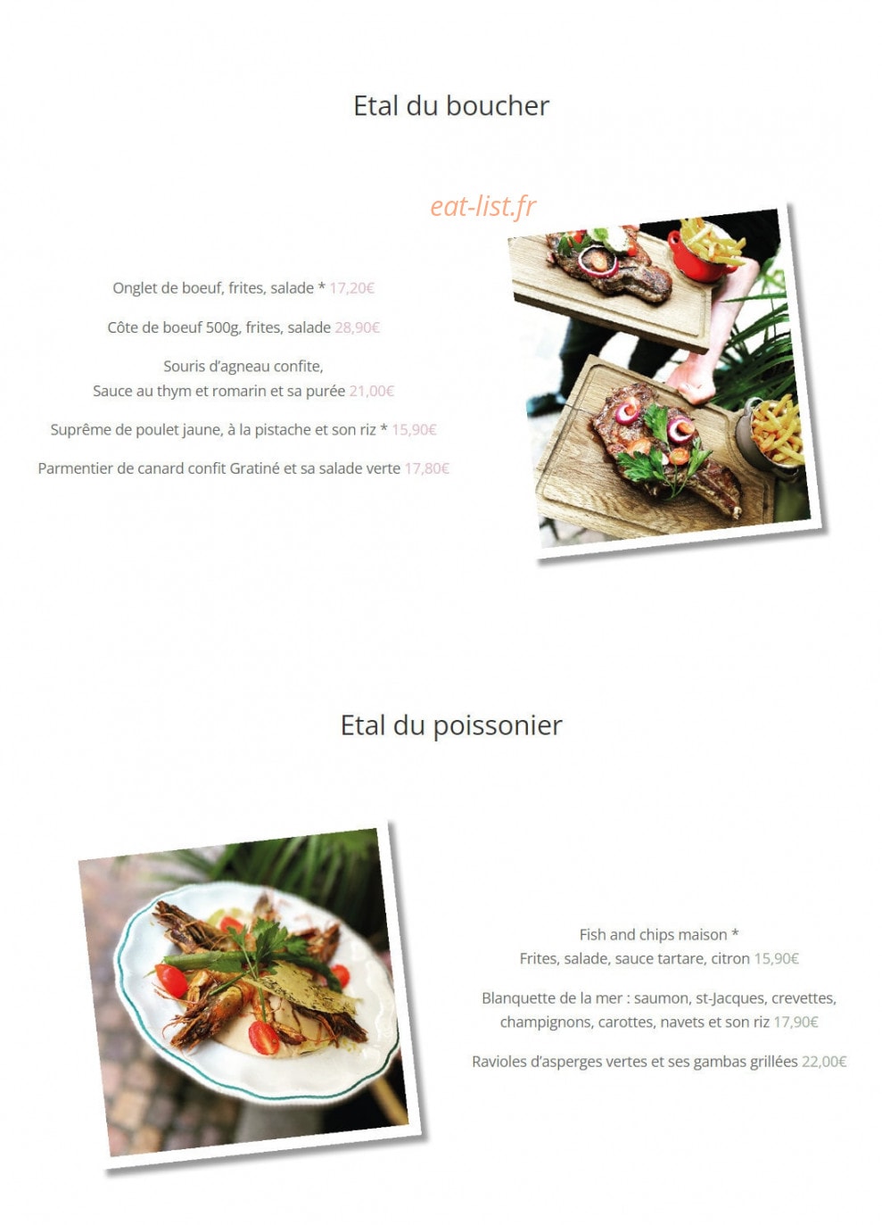 Chez Madeleine — carte page 4