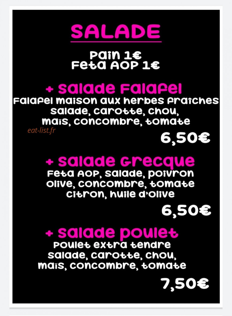 Chiche & bon — carte page 2