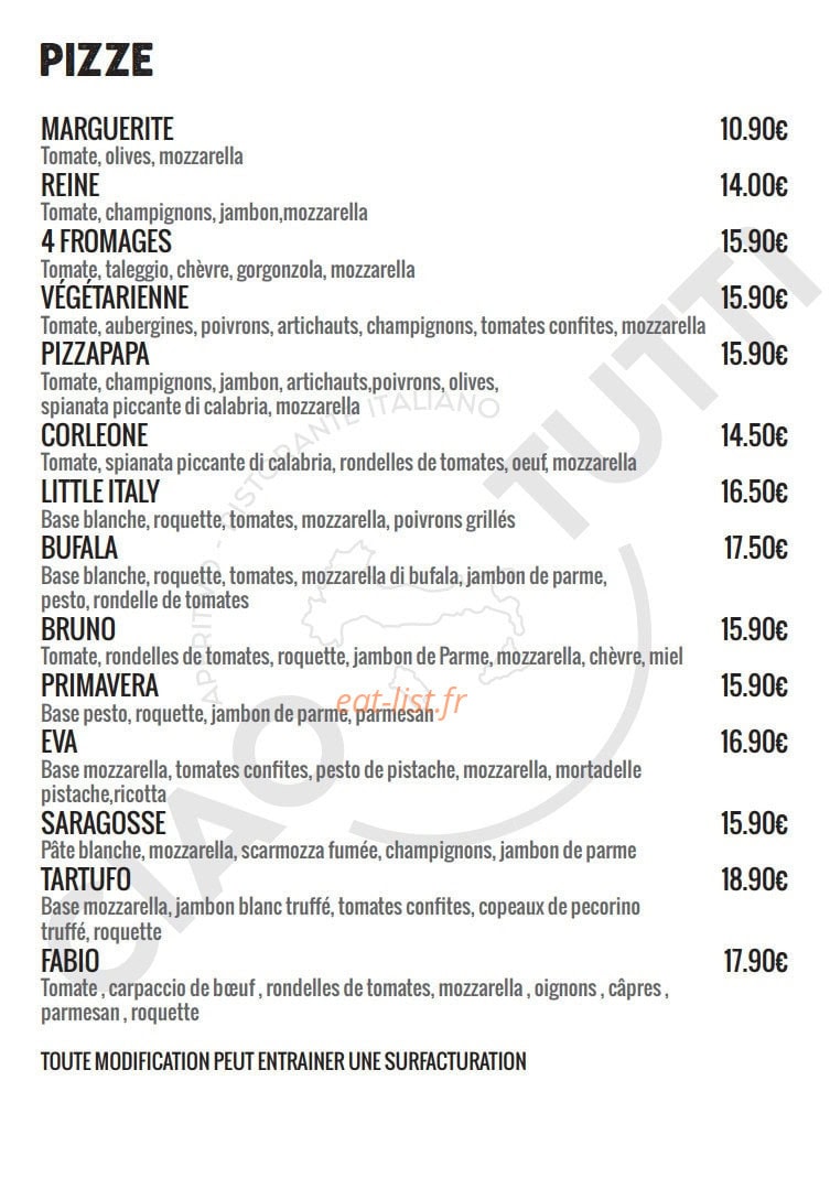 Ciao Tutti — carte page 4