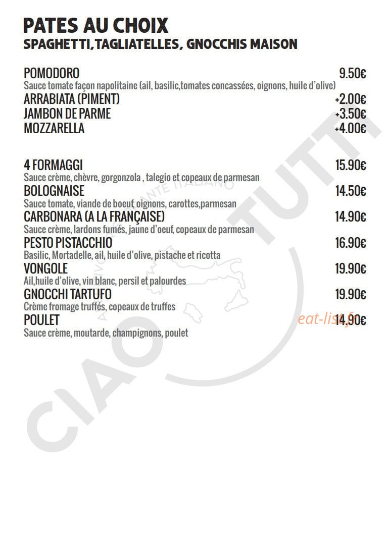 Ciao Tutti — carte page 3