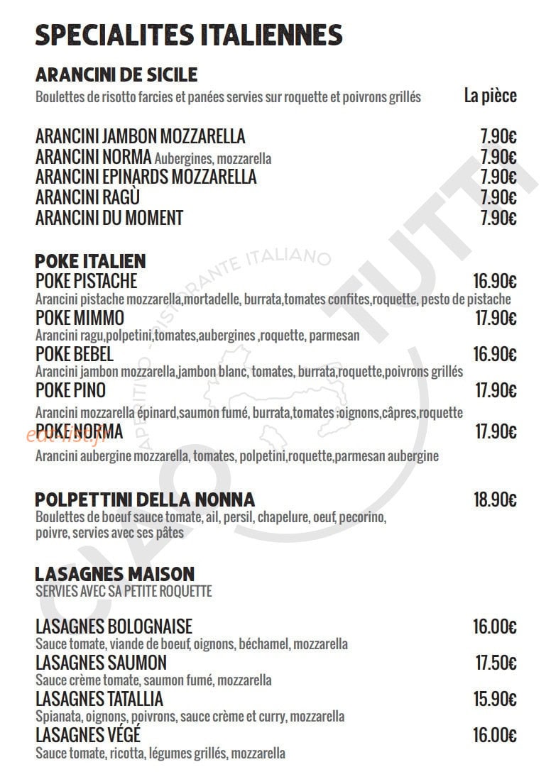 Ciao Tutti — carte page 2
