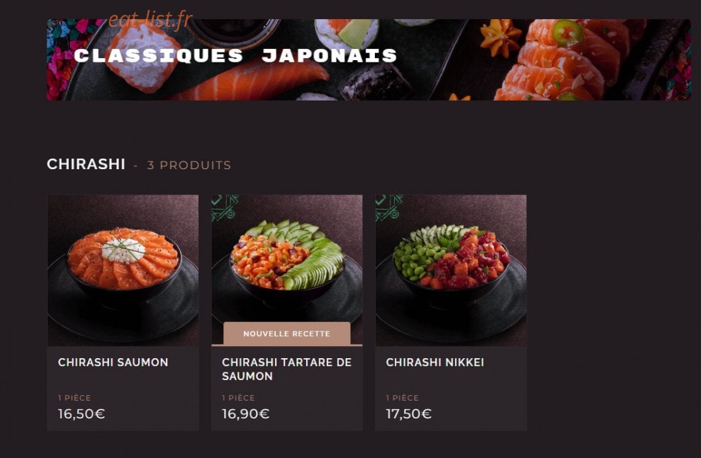 Côté Sushi — carte page 8