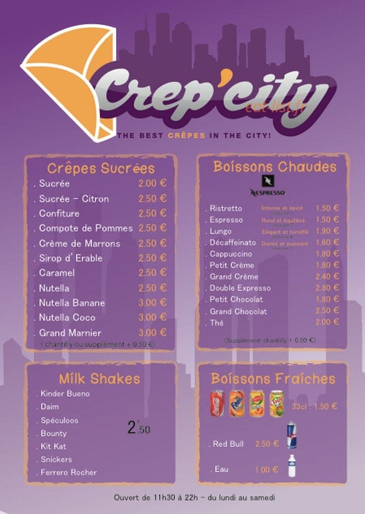 Crepcity — carte page 1