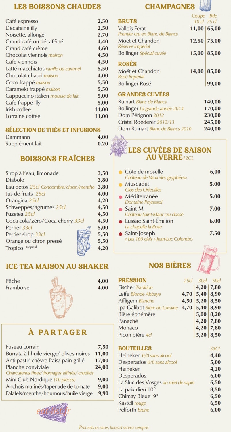 Grand Café Foy — carte page 10