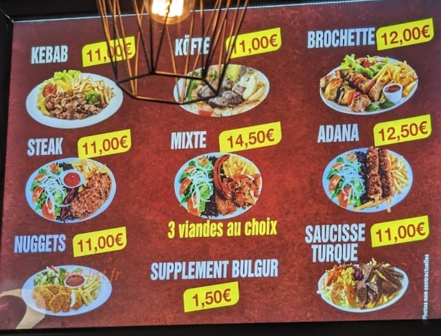 Istanbul Kebab — carte page 3