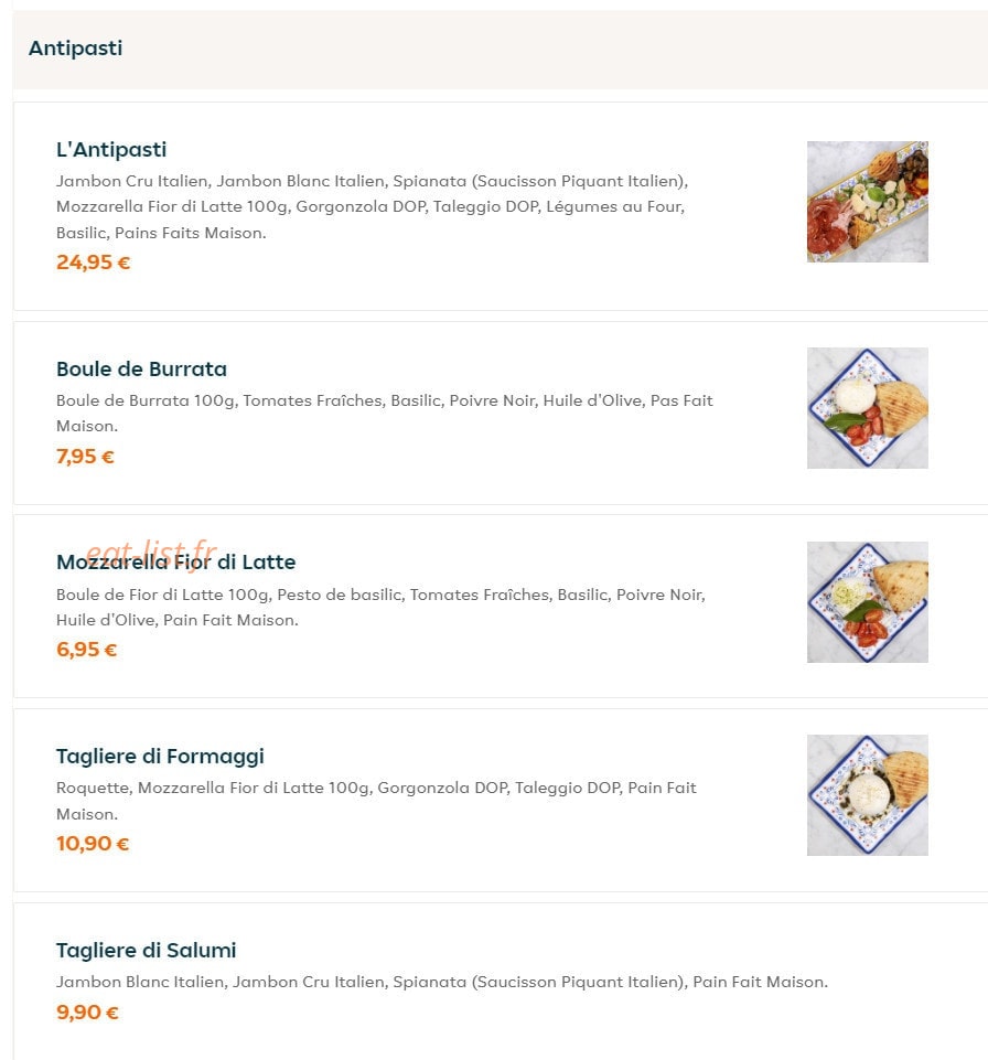 It Trattoria — carte page 6