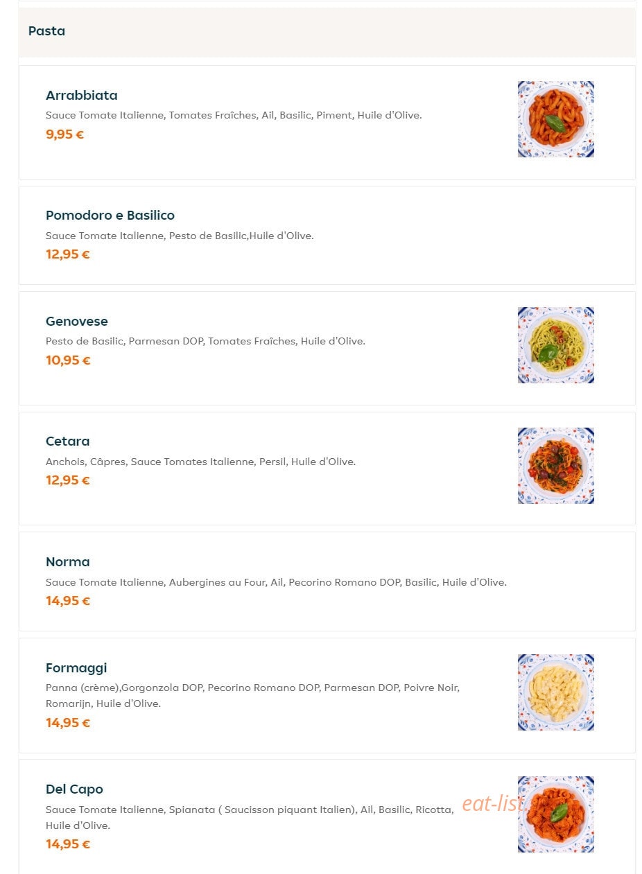 It Trattoria — carte page 3