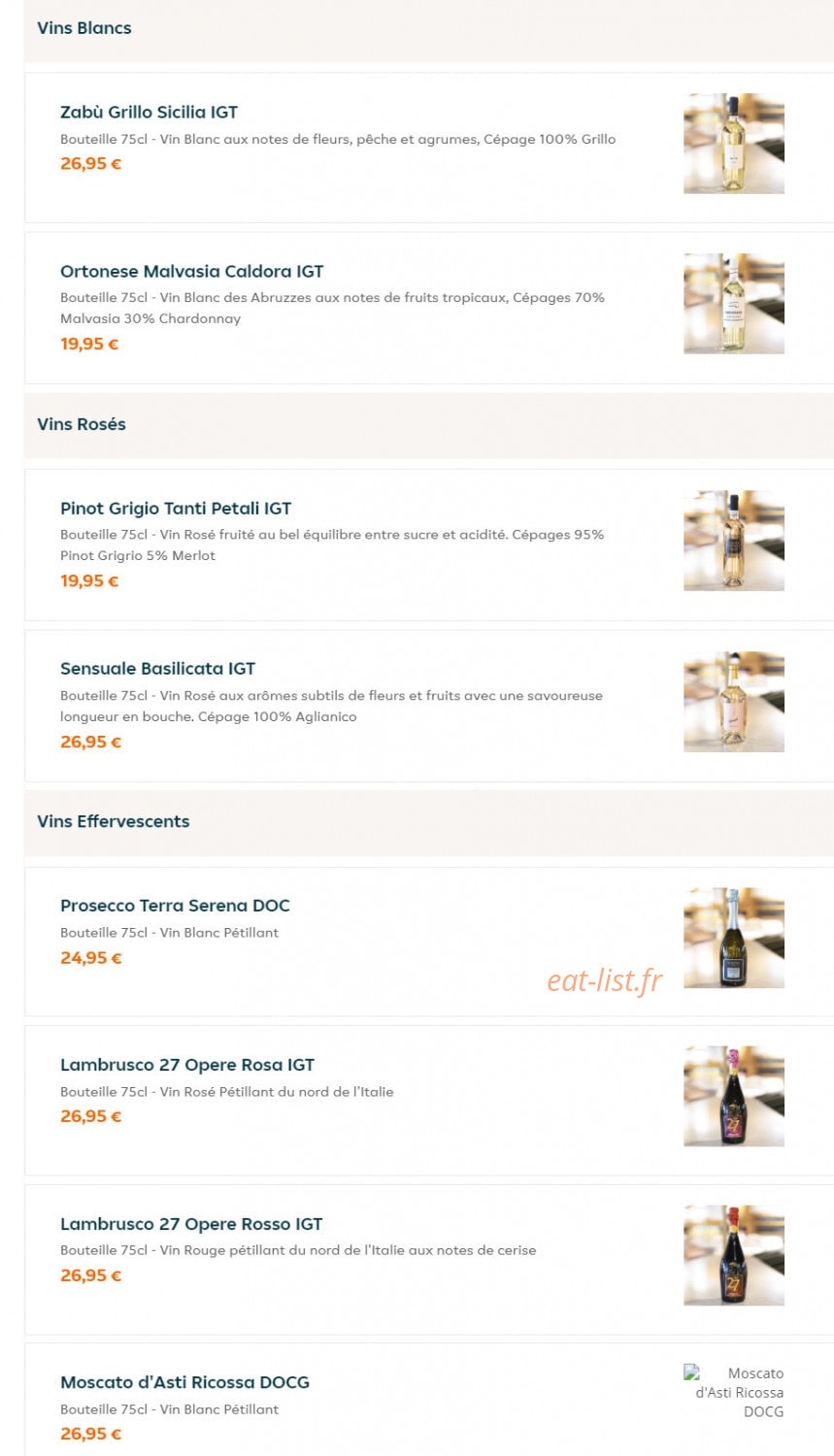 It Trattoria — carte page 11