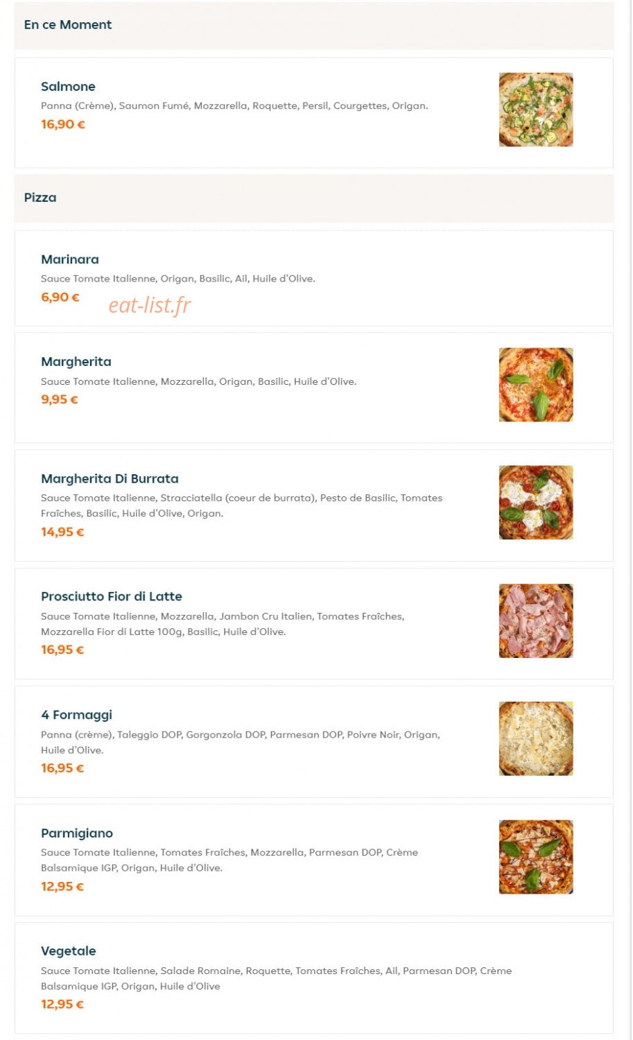 It Trattoria — carte page 1