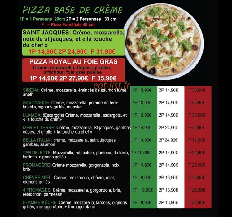 King pizza — carte page 2