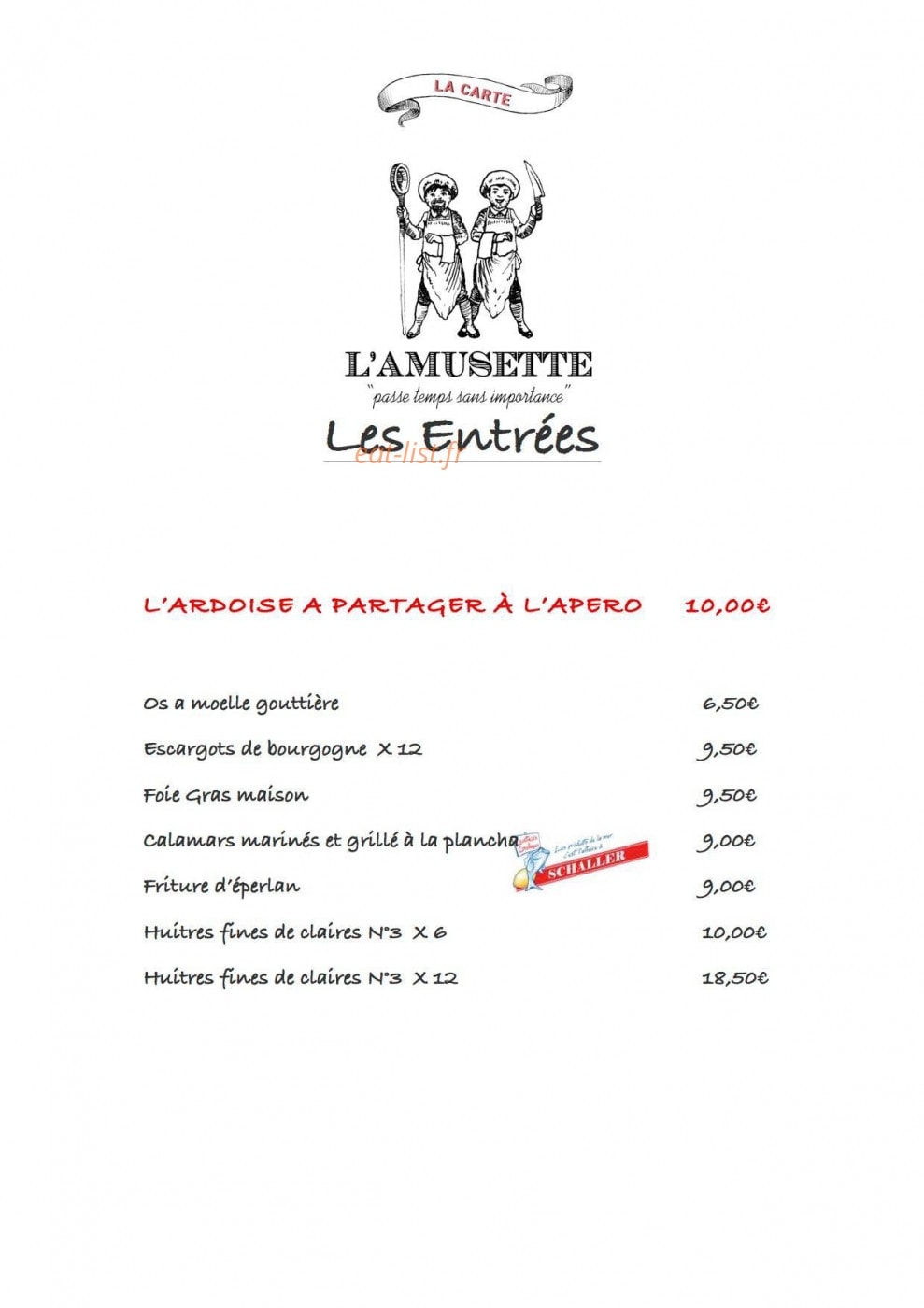 L'amusette — carte page 1