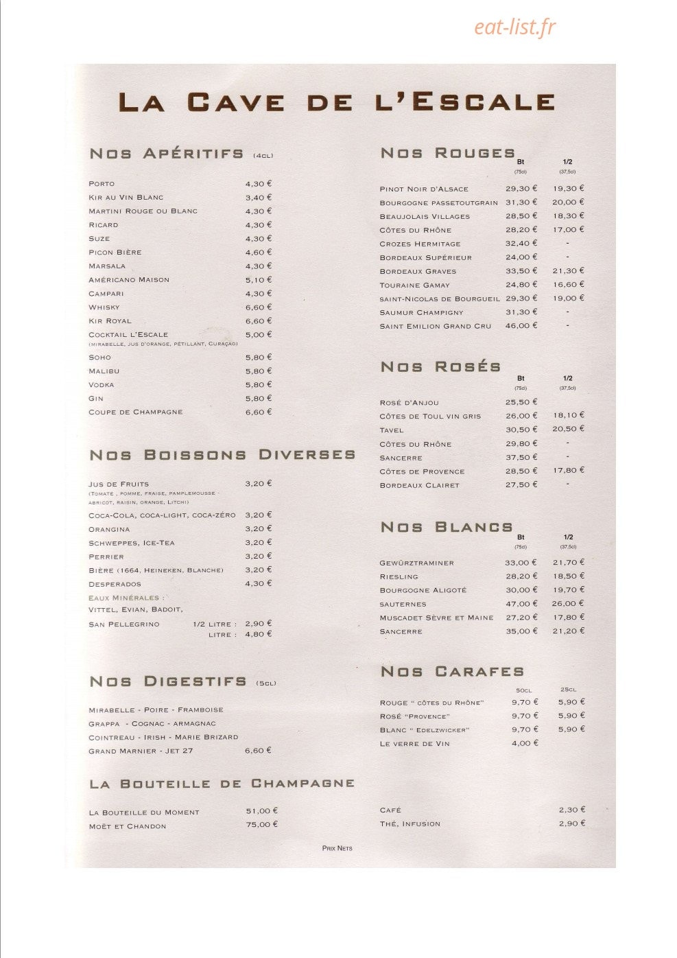 L'escale — carte page 1
