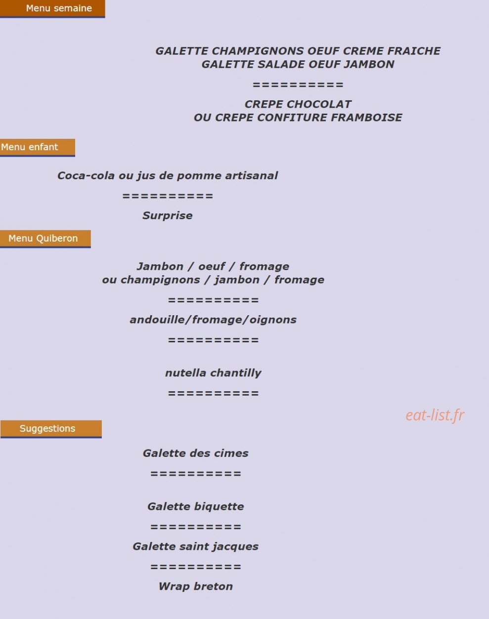 La Bolée — carte page 6