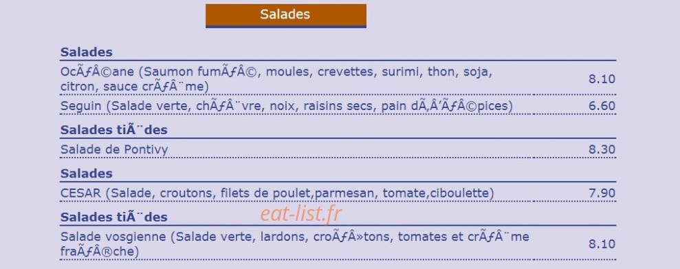 La Bolée — carte page 4