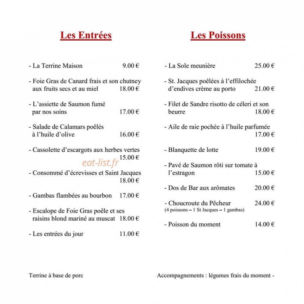 La Gentilhommière — carte page 2