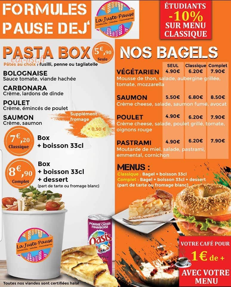 La juste pause — carte page 1