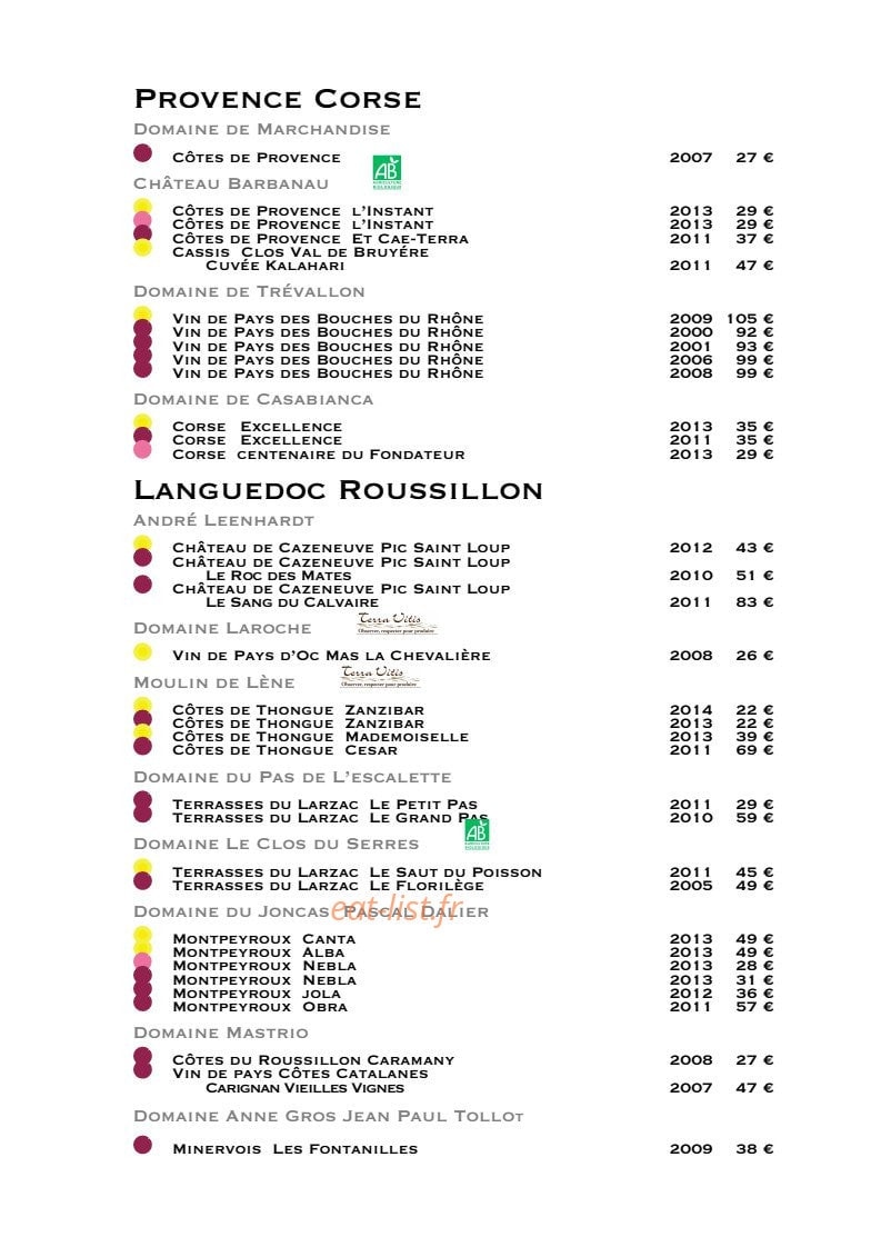 La Maison dans le Parc — carte page 9
