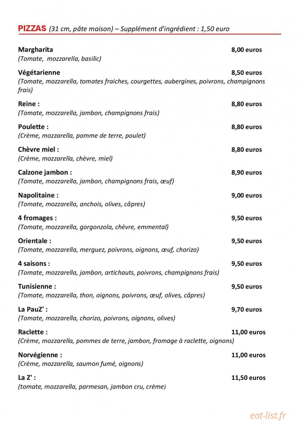 La PauZ' — carte page 2