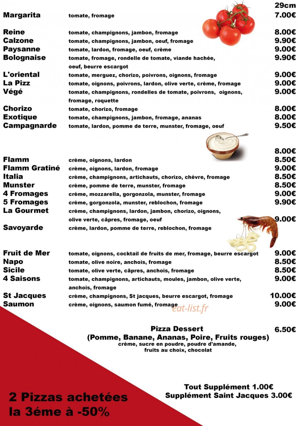 La pizza des gourmets — carte page 3