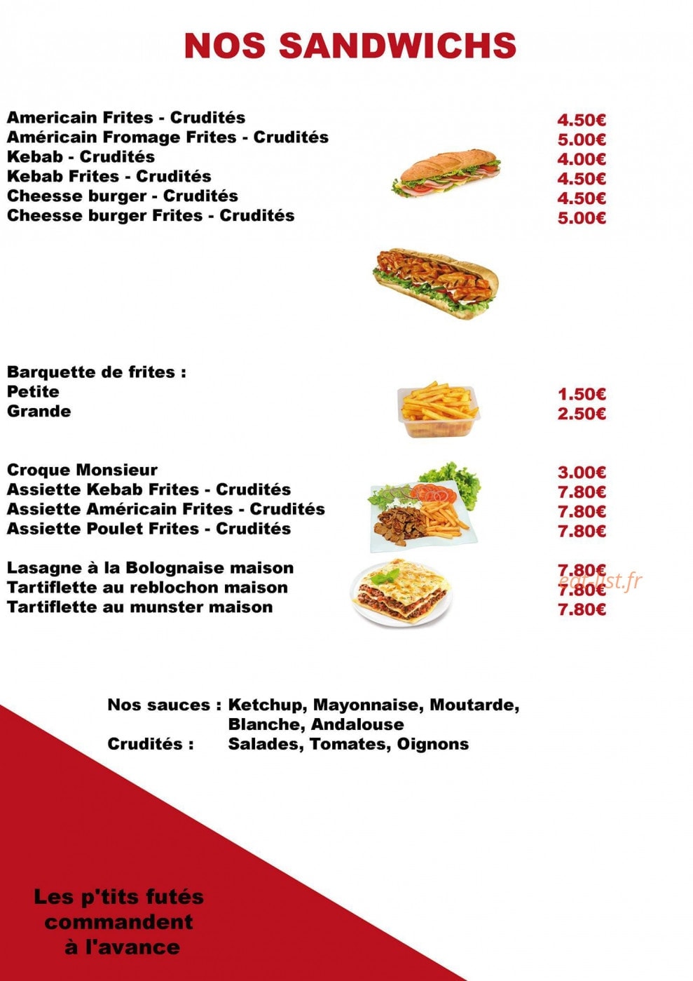 La pizza des gourmets — carte page 2
