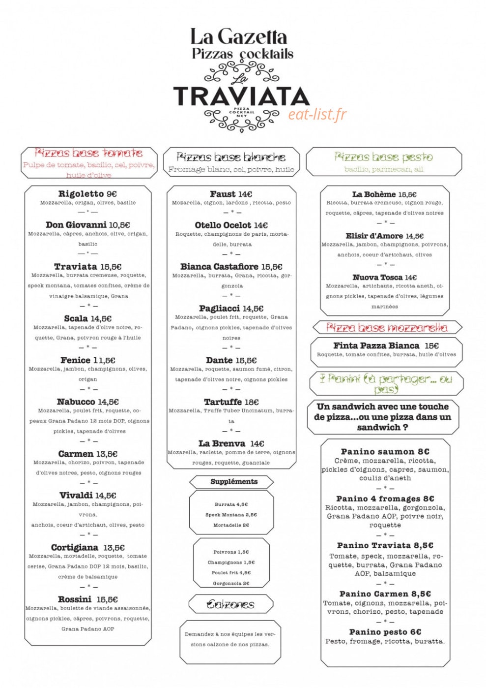 La Traviata — carte page 1