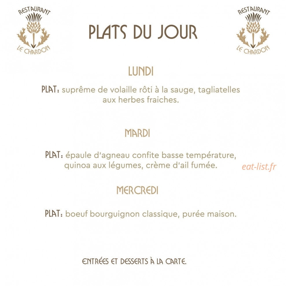 Le Chardon — carte page 1