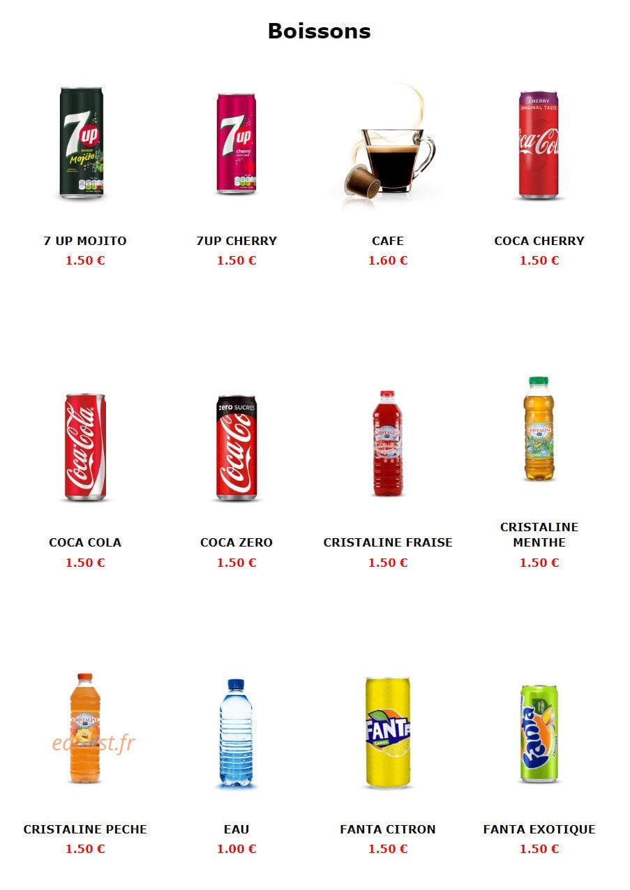 Le Cheesy — carte page 8