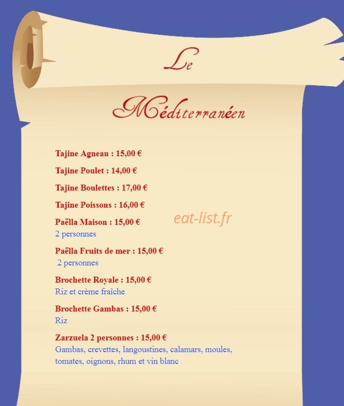 Le Méditerranéen — carte page 3