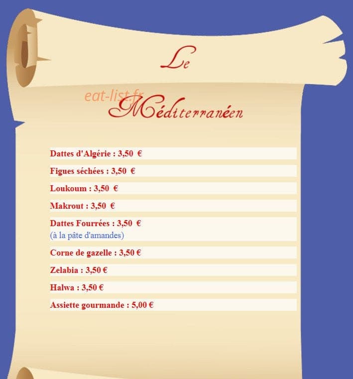 Le Méditerranéen — carte page 5