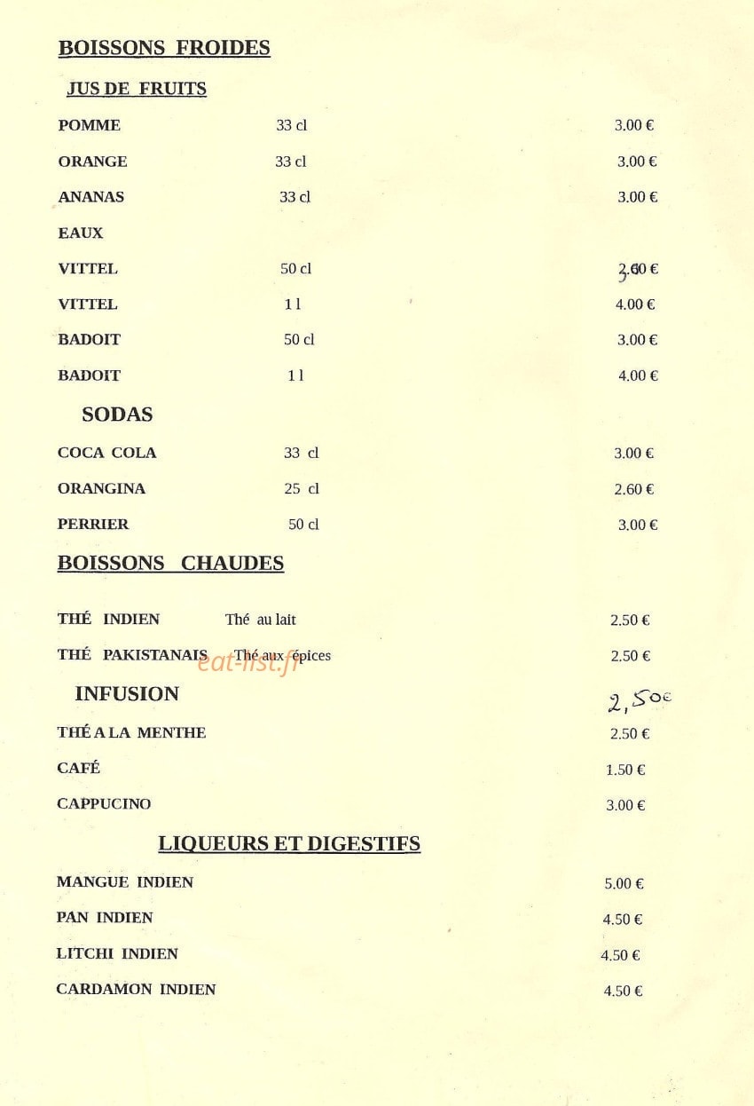 Le Palais de Shalimar — carte page 2