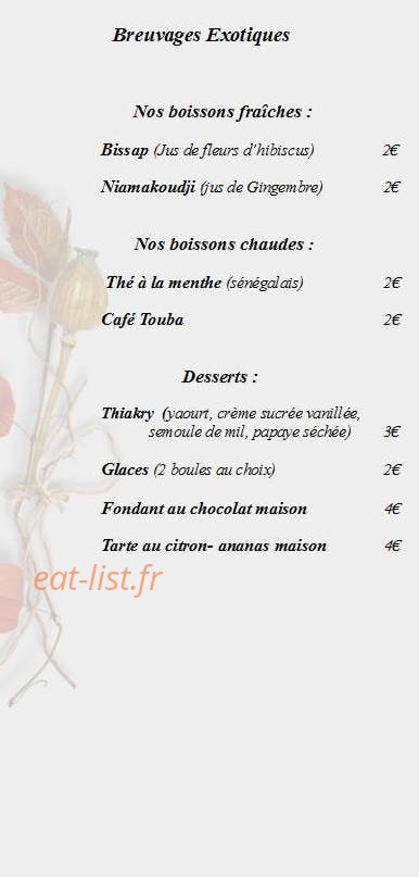 Le Palais Exotique — carte page 4