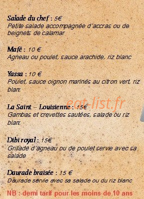 Le Palais Exotique — carte page 2