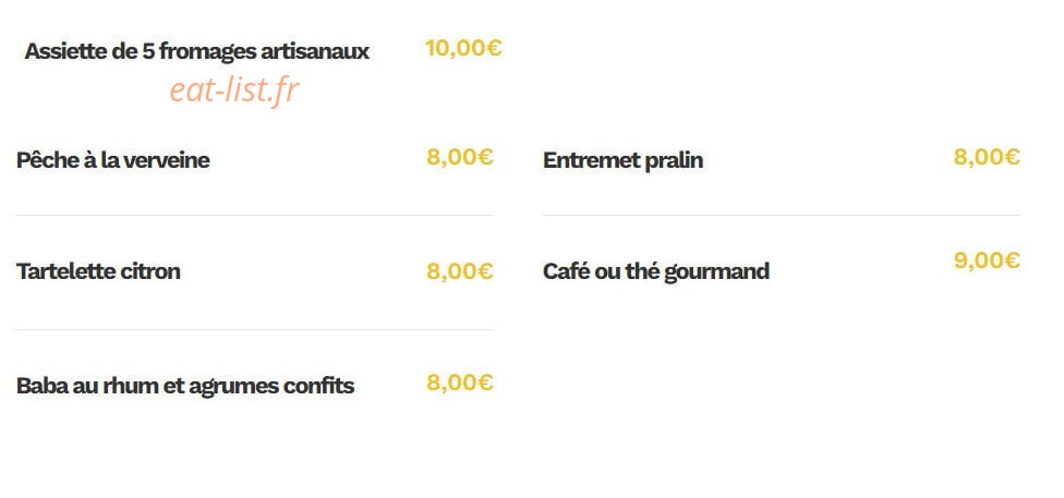 Le Palais Gourmand — carte page 6