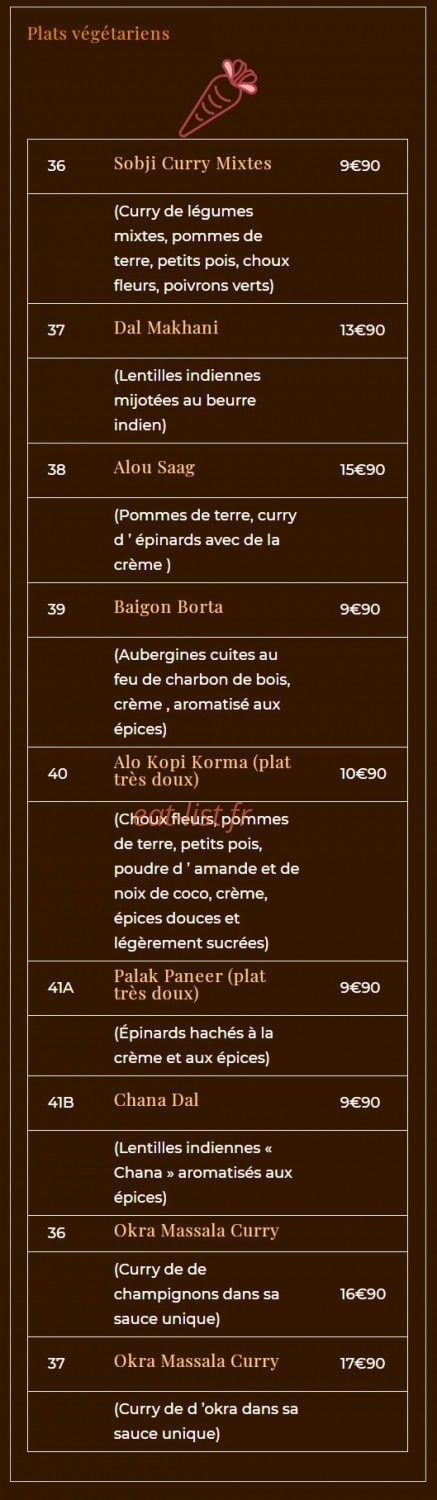 Le Tigre du Bengale — carte page 9