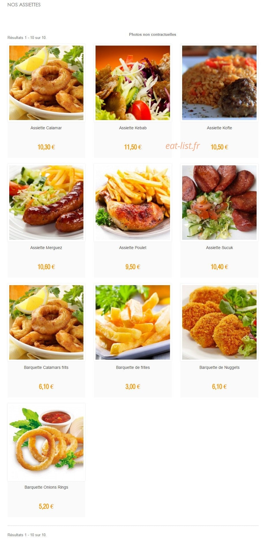 Leopol kebab — carte page 1