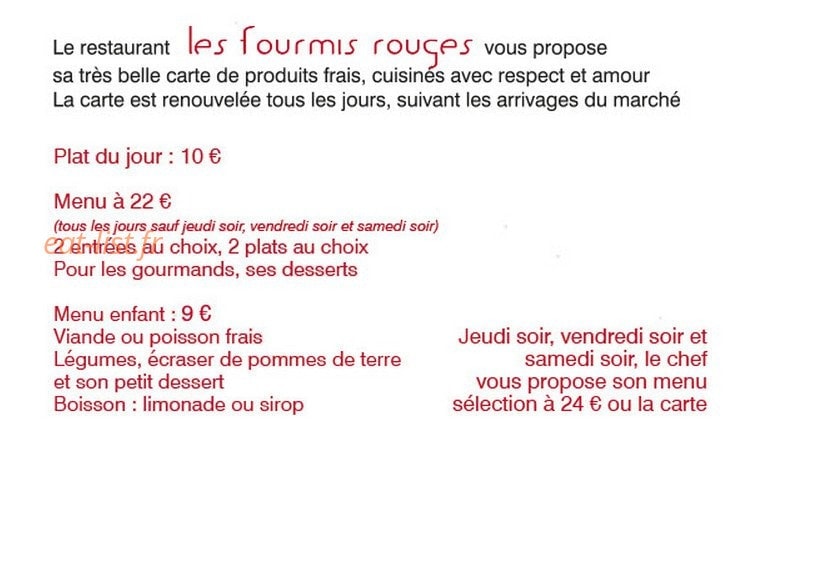 Les Fourmis Rouges — carte page 1