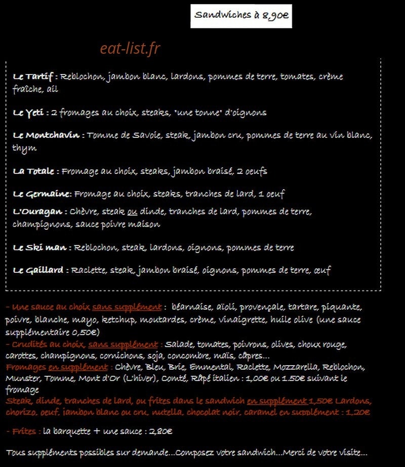 Les P'tits Oignons — carte page 5