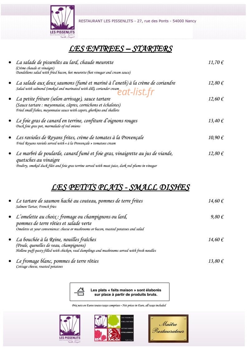 Les Pissenlits — carte page 5