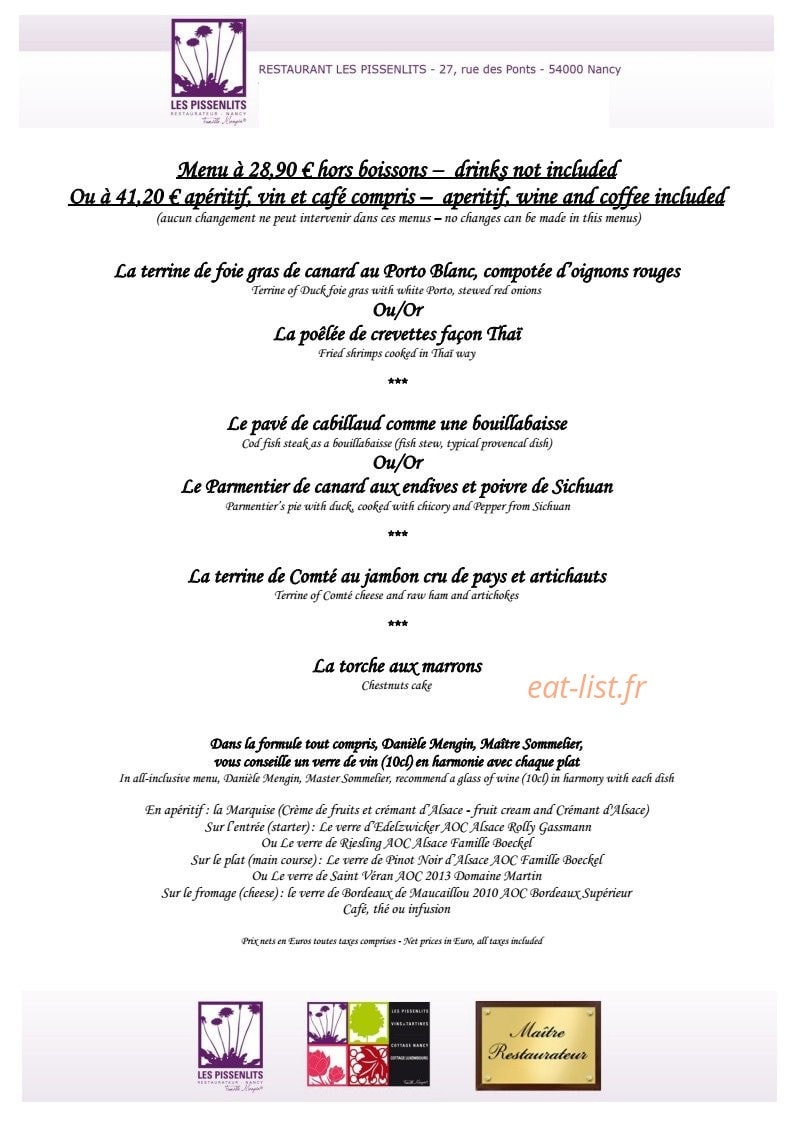Les Pissenlits — carte page 4