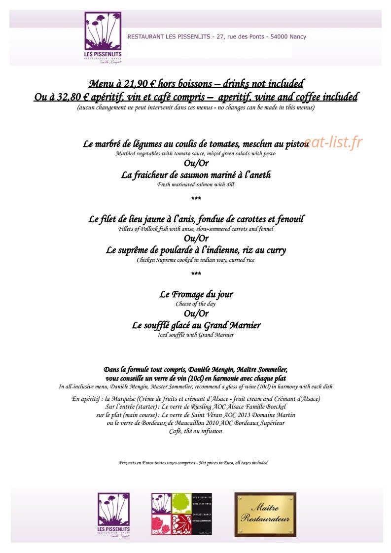 Les Pissenlits — carte page 3
