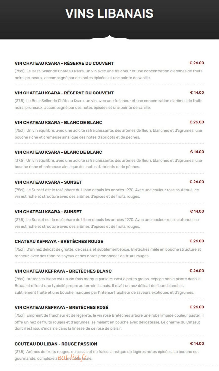 M.Houmous — carte page 10