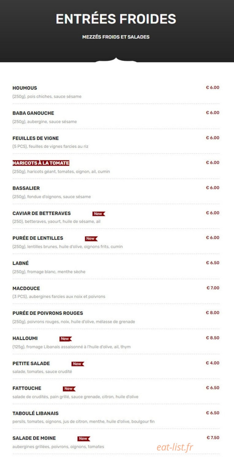 M.Houmous — carte page 1