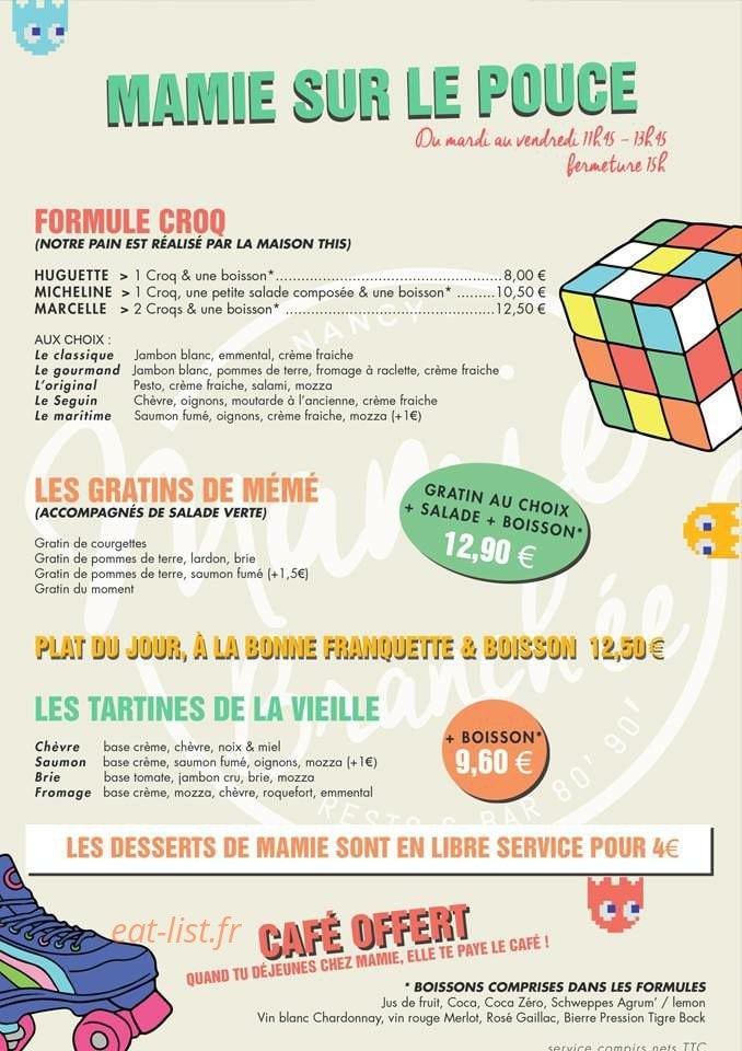 Mamie Branchée — carte page 1